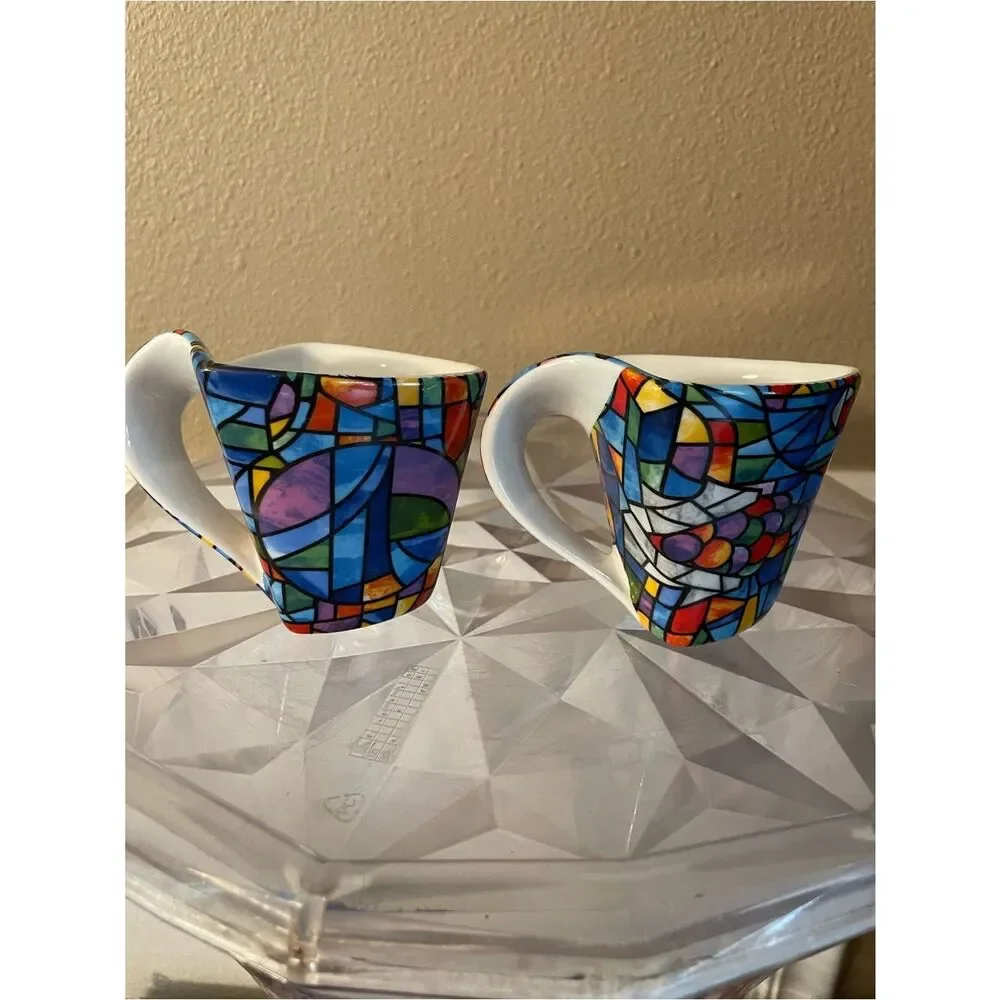 Barcelona Gaudi Mosaic Cappuccino Cups set of 2